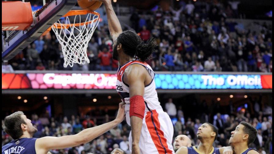 Brasileño Nené Hilario fue clave en triunfo a Wizards ante Pelicans Brasileño Nené Hilario fue clave en triunfo a Wizards ante Pelicans