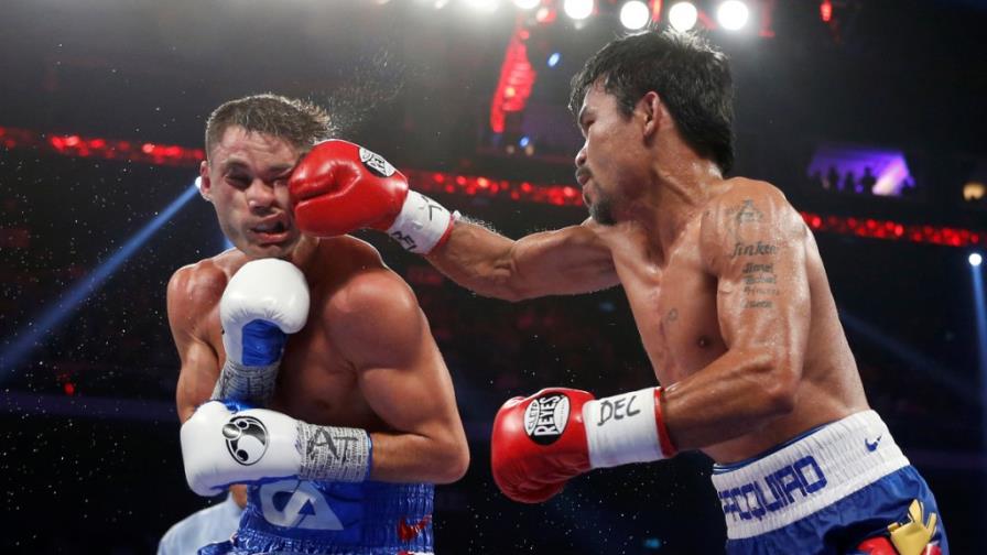 Manny Pacquiao gana a Chris Algieri tras derribarlo seis veces Manny Pacquiao gana a Chris Algieri tras derribarlo seis veces