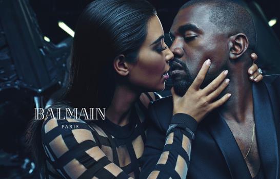 Kim Kardashian y Kanye West para Balmain Kim Kardashian y Kanye West para Balmain