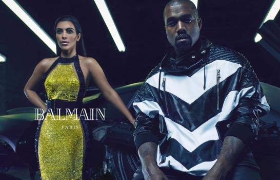 Kim Kardashian y Kanye West para Balmain Kim Kardashian y Kanye West para Balmain