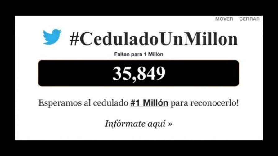 Junta Central Electoral premiará al ciudadano que complete el millón de cedulados Junta Central Electoral premiará al ciudadano que complete el millón de cedulados