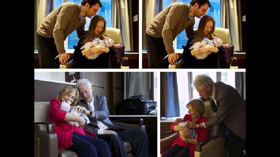 Chelsea Clinton publica fotografía con su marido y su hija Charlotte