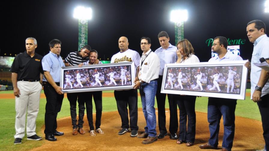 Las Águilas ganan en una noche dedicada a Oscar Taveras