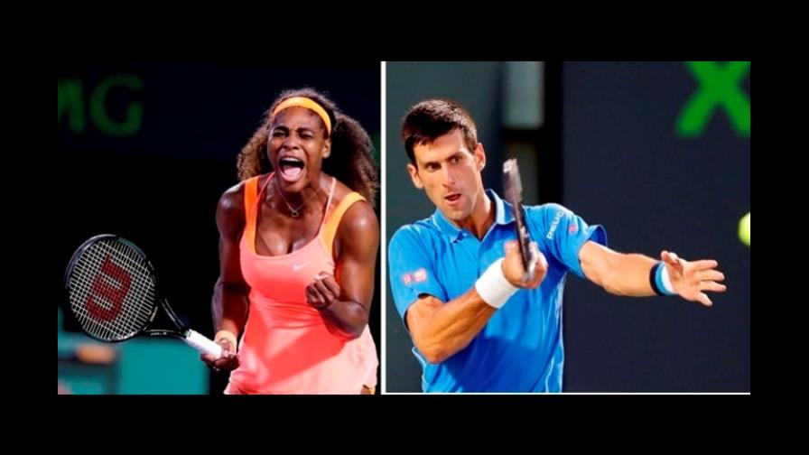 Serena y Djokovic avanzan en el Abierto de Miami de tenis Serena y Djokovic avanzan en el Abierto de Miami de tenis