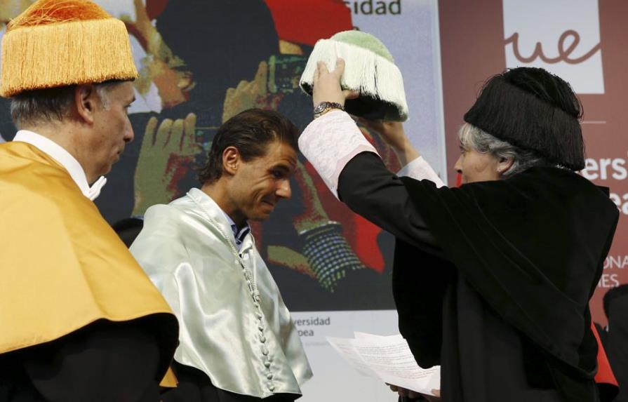 El tenista Rafael Nadal, investido Doctor Honoris Causa por la Universidad Europea de Madrid