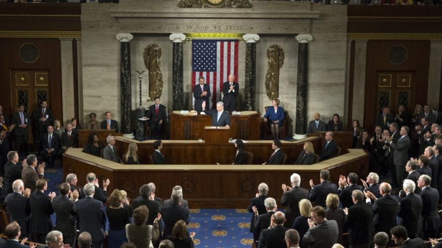 Netanyahu alaba a Obama en el Congreso de EEUU por permanente apoyo a Israel
