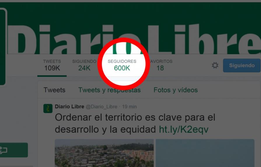 Diario Libre alcanza los 600 mil seguidores en Twitter