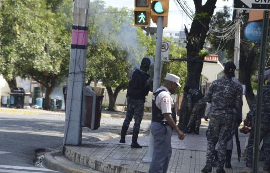 Protesta violenta en la Universidad Autónoma de Santo Domingo