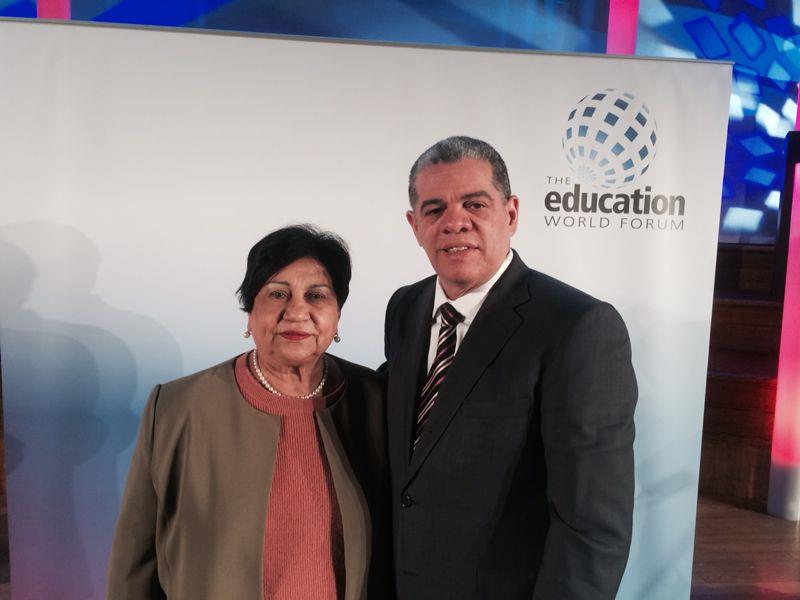 Ministros Amarante Baret y Ligia Amada Melo representan al país en Fórum Mundial por la Educación
