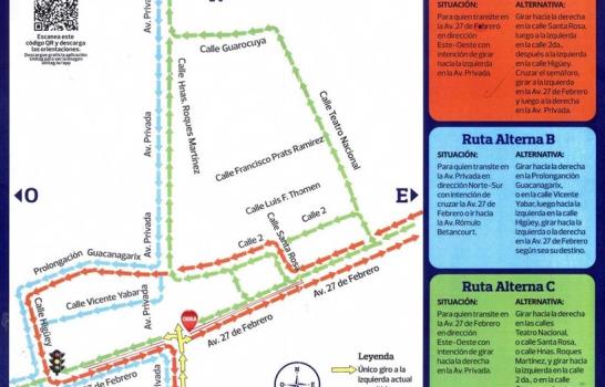 Obras Públicas habilita cinco rutas alternas por trabajos en la 27 con Privada Obras Públicas habilita cinco rutas alternas por trabajos en la 27 con Privada