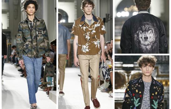 Dibujitos infantiles e informales vaqueros visten al hombre en París