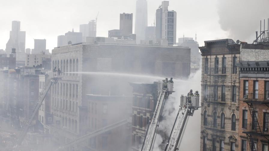 Explosión en edificio de Nueva York se debió a fuga de gas, confirma alcalde