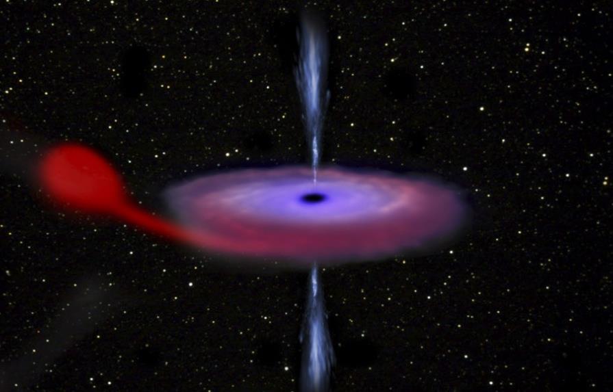 Observan con precisión cómo un agujero negro despierta, engulle y expulsa masa