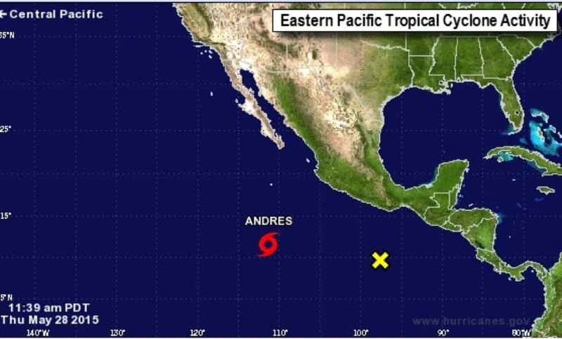 Se forma en el Pacífico la primera tormenta de temporada de huracanes de 2015