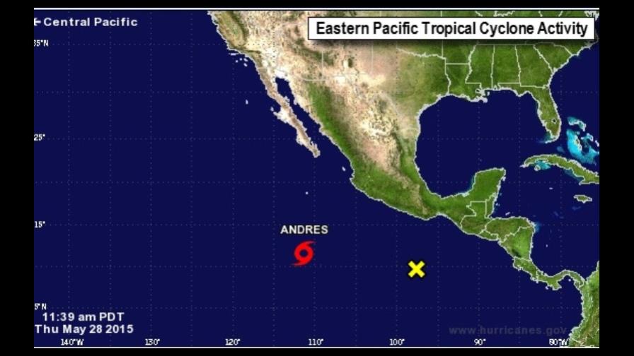 Se forma en el Pacífico la primera tormenta de temporada de huracanes de 2015