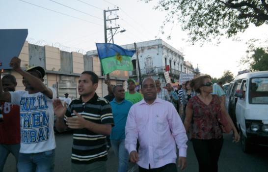 Manifestación contra sentencia que favorece a Félix Bautista