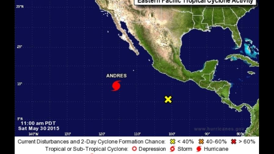 El huracán Andrés alcanza la categoría 2 en aguas del Pacífico El huracán Andrés alcanza la categoría 2 en aguas del Pacífico