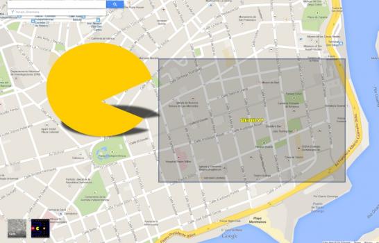 Google maps convierte cualquier calle en un juego de Pacman